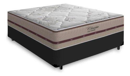 Cama Box Com Colchão De Molas Ensacadas Classic Casal Cor Preto
