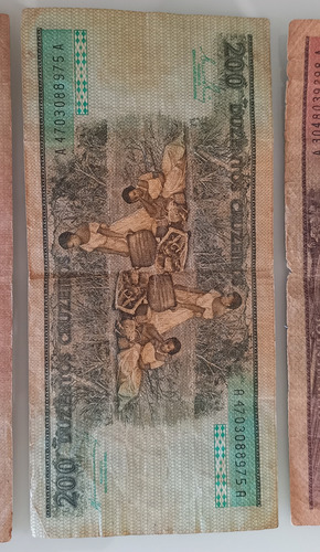 Notas De 500, 200 E 100 Cruzeiros Anos 80 (Usado)