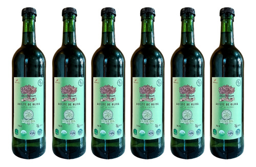 Aceite Oliva Extra Virgen 1 Prensa 6 Botellas Vidrio 750 Ml