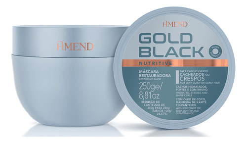 Amend Máscara Restauradora Gold Black Nutritive 250g