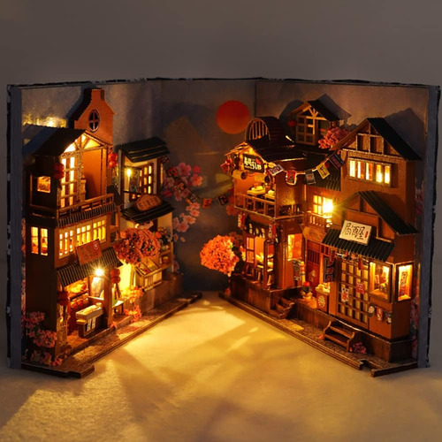 Soporte De Madera 3d Para Libros, Rompecabezas De Casa De Mu