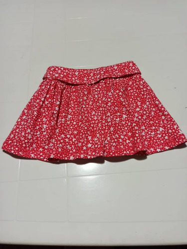 Imagen 7 de 9 de Falda Para Bebe Niña 18 Meses Roja Nueva
