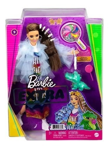 Barbie Extra Fashionista Ruffled Con Mascota Y Accesorios