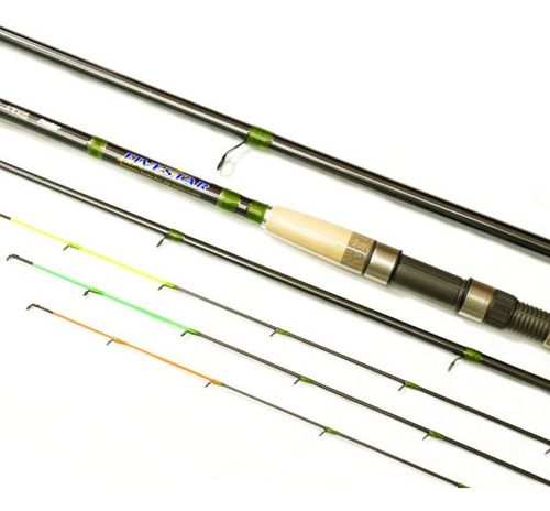 Caña De Pescar Pejerrey Fivestar Elite Feeder Negro - 4.5m X 290g - Acción Rápida Con Resistencia De 20 - 100 Gramos Para Señuelo De 100g