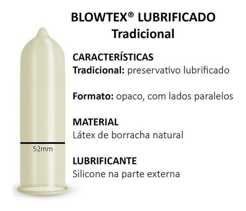 Imagem 4 de 6 de Preservativo Blowtex Lubrificante C/ 9 Unidades