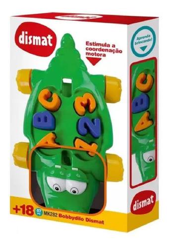 Brinquedo Didatico Infantil Jacare Bobbydilo Dismat Mk282 Cor Verde