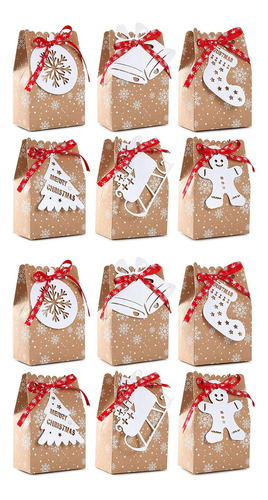 Paquete De 48 Bolsas Para Regalos De Navidad, Caramelos De N