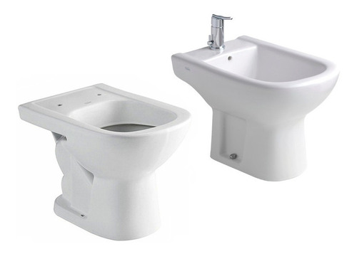 Juego Sanitarios Ferrum Bari Inodoro Corto Y Bidet De 1a