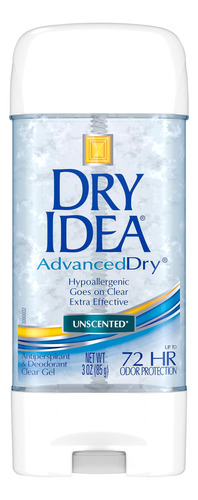 Dry Idea Gel Desodorante Antitranspirante, Sin Perfume, 3 On