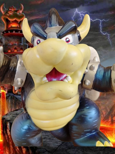 Figura Bowser De Mario Bros Coleccionable Con Sonido 20 Cm