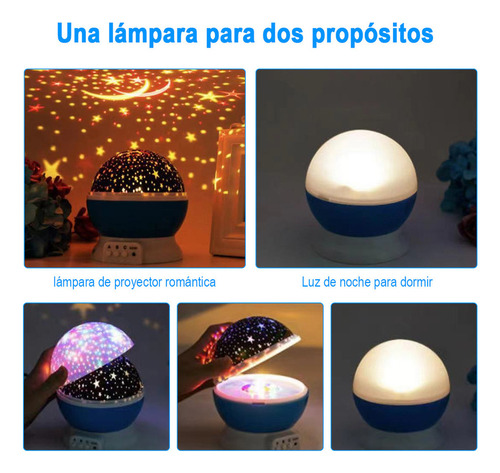 Rii Lampara Proyector De Estrellas Luces Led Niños Usb O