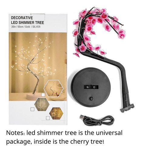 Lámpara De Árbol De Cerezo De Con 36leddedecoración **077