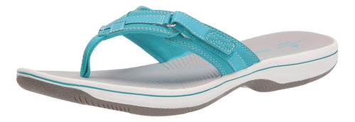 Clarks Breeze Sea Sandalias, Aguamarina (aqua Synthetic), 5