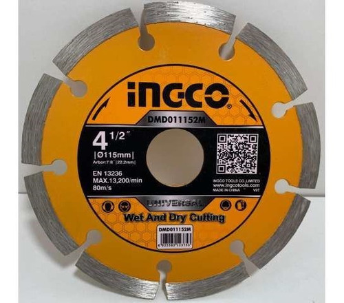 Disco Diamantado Segmentados 4 1/2 Ingco - Ynter Industrial