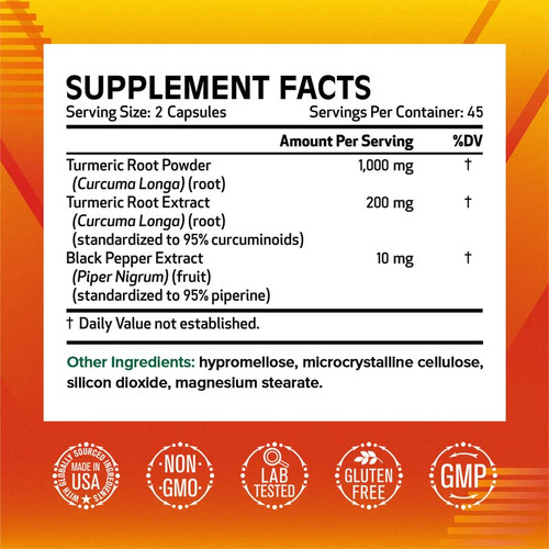 Suplemento Infun Remediate, Cúrcuma Y Curcumina, 1200 Mg, 90