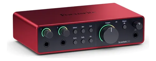 Interface de áudio Focusrite Scarlett 2i2 de 4ª geração, cor