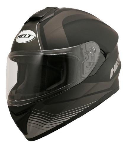 Capacete Moto Helt New Avant Glass Com Óculos Preto Fosco