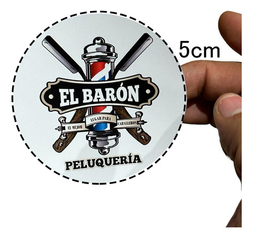 Calcomania Personalizada Impresión Y Corte 100pzs De 12cm Blanco Personalizado