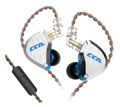 Audifonos Cca C12, Monitor 5ba+1dd Hibrido Hifi Con Microfon