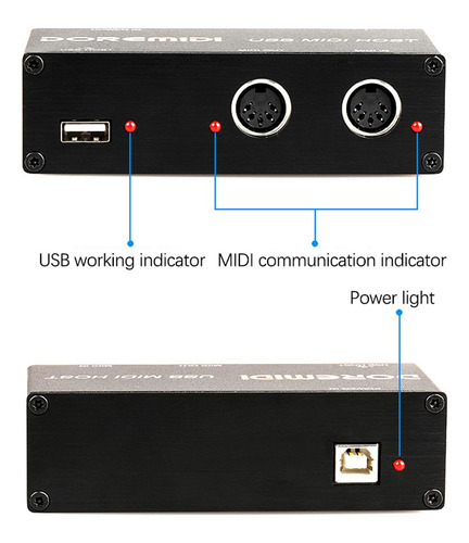 Imagen 6 de 9 de Usb A Midi Host Efector Guitarra Sintetizador Midi Midi