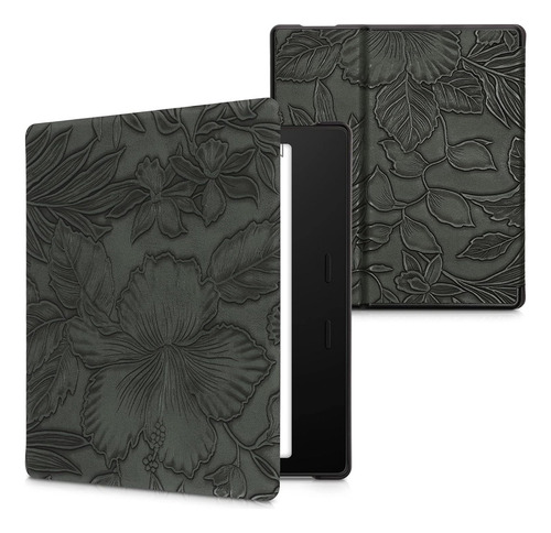 Funda Para Kindle Oasis 10a Generacion Negra Aspecto Cuero