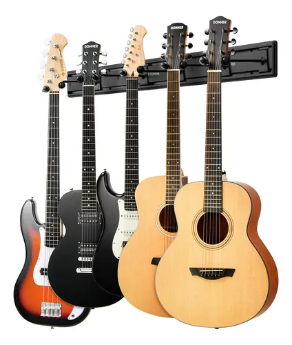 comprar Soporte De Pared Para Guitarra Donner Con 5 Perchas Ajustabl
