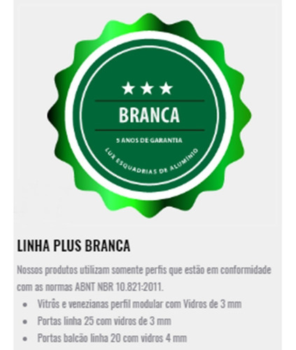 Imagem 5 de 5 de Vitro Basculante Alumínio Branco - 40x60cm - C/ Vidros 3mm