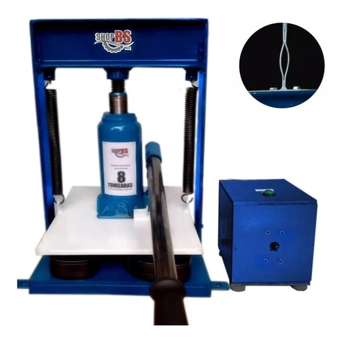 Imagem 6 de 6 de Máquina Fabricar Chinelo Corte Duplo - 8 Ton + Kit 22 Facas