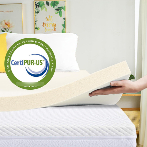 Cubrecolchón Viscoelástico Infusión De Cobre Tamaño Queen Be Beige Diseño De La Tela Súper King