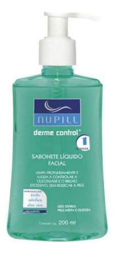 Sabonete Líquido Facial Nupill Derme Control 200ml Tipo de pele Oleosa