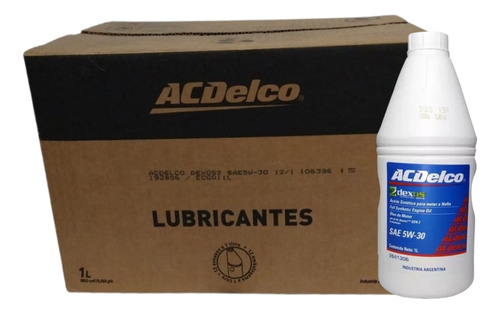 Aceite Sintetico Acdelco 5w30 Dexos 2 Caja 12 X 1 Litro