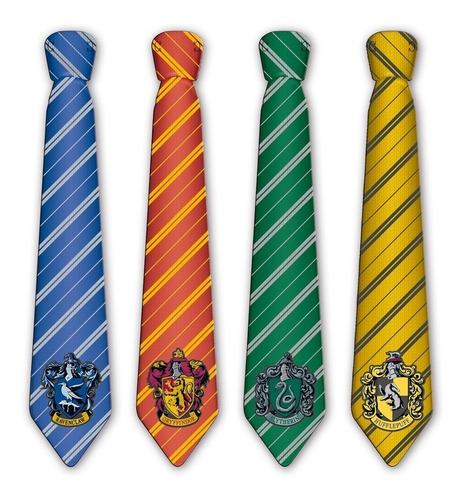 Imagem 1 de 3 de Gravata Harry Potter 8 Unid. Adereço Divertido Festa