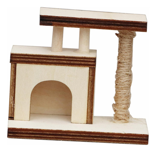 Mini Árbol Para Gatos De Madera Con Marco De Escalada Para