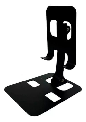 Soporte Apoya Celular Tablet 13 Pulgadas De Mesa Metalico Color Negro