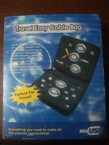 Travel Easy Cable Bag Cables Kit Usb