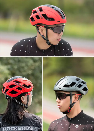 Casco Para Ciclismo Con Cubierta Magnética Rockbros - Rojo
