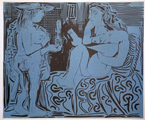 Dos Mujeres Por Pablo Picasso Linograbado (2t-12)