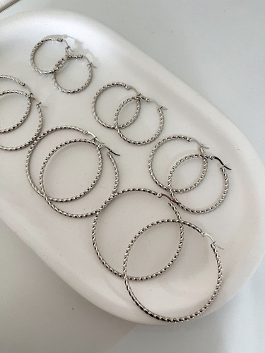 Aros Argollas Torzadas Varias Medidas De Acero Quirúrgico