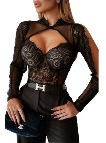 Imagem 1 de 5 de Body Manga Longa Luxus