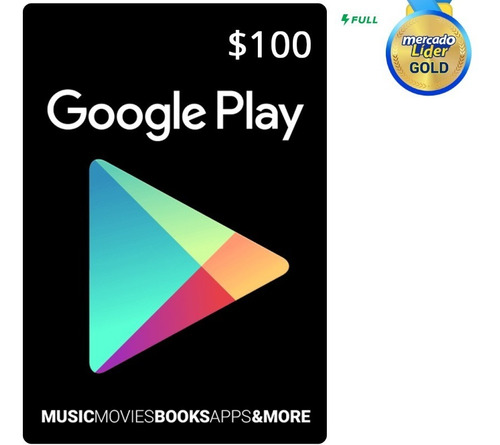 Imagen 1 de 1 de Tarjeta Google Play De 100 Pesos 100% Confiable