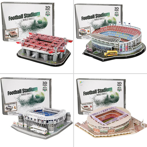 Puzzle Infantil De Papel 3d Campo De Fútbol