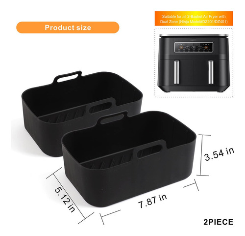 Recipiente De Silicón Para Freidora De Aire Ninja Dual Dz201
