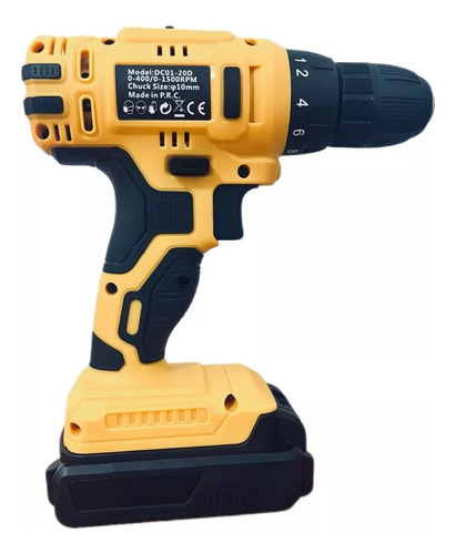 Taladro Eléctrico Atornillador Inalámbrico Color Amarillo Amarillo 50hz/60hz