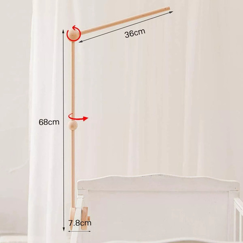 Cuna Móvil, Brazo Móvil, Cuna De Madera, Soporte For Cuna