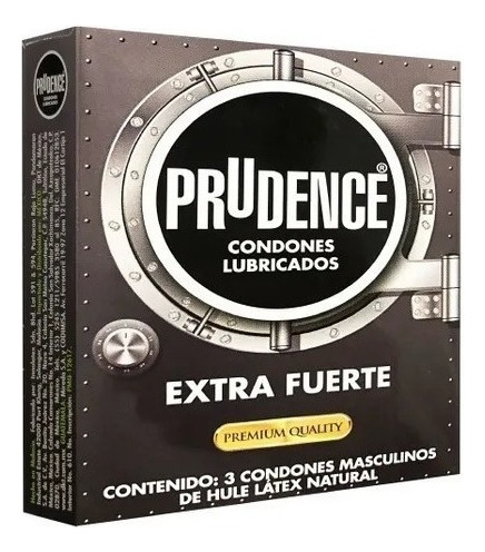 Condones De Látex Prudence Extra Fuerte 3 Condones Premium Quality