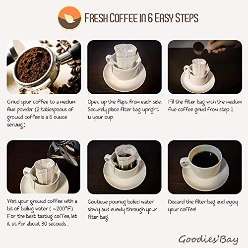 Bolsas Filtro Café Desechables 100pcs - Viaje Camping