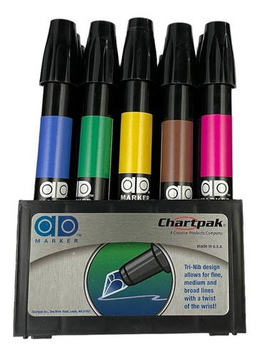 Imagen 2 de 3 de Marcador Ad Markers Chartpak Con 25 Piezas A Basic Set