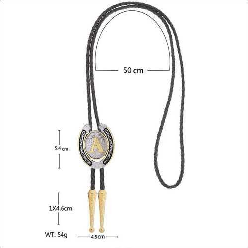 Bolo Corbata Vaquero Occidental Estilo Collar De Corbatas Dorado D