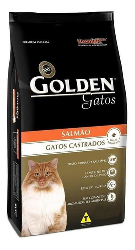Alimento Golden Premium Especial Castrados para gato adulto sabor salmão de 3 kg