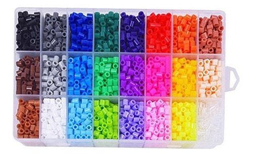 Perler Bead Pixel Art Para Bricolaje Con Caja, 24 Colores, 4